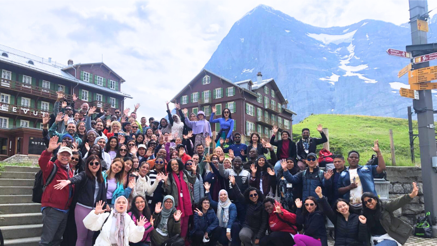 IPDET participants climbed the Alps together.