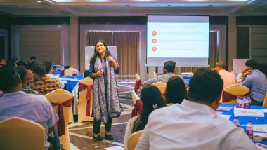 The Center for Learning on Evaluation and Results for South Asia (CLEAR-SA) delivers evaluation training to civil servants in Bihar, India. CLEAR-SA is the implementing partner of the Global Evaluation Initiative (GEI) in South Asia. 