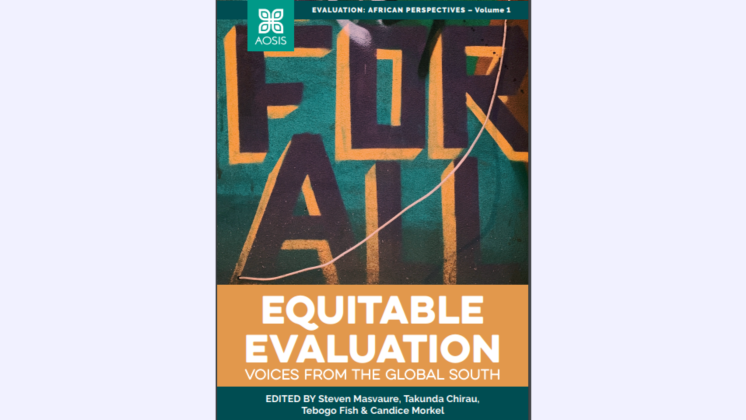 Book cover: Equitable Evaluation - Voices from the Global South. The book was produced by the Center for Learning on Evaluation and Results for Anglophone Africa (CLEAR-AA), an implementing partner of the Global Evaluation Initiative.